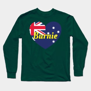 Burnie TAS Australia Australian Flag Heart Long Sleeve T-Shirt